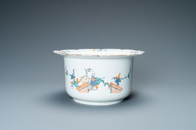 A Kakiemon-style soft paste porcelain cooler, Chantilly, France, 18th C.