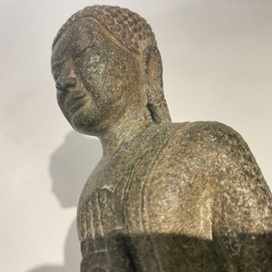 A Khmer sandstone figure of Buddha, Thailand, Lopburi period, 12/14th C. — photo 14