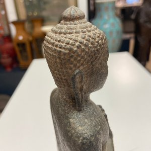 A Khmer sandstone figure of Buddha, Thailand, Lopburi period, 12/14th C. — photo 17