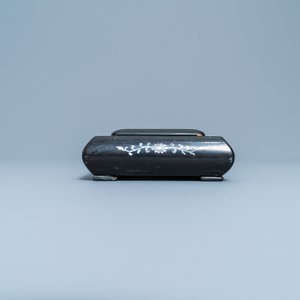 A Korean desk set in black lacquer with mother of pearl inlay, Korean-American diplomatic gift, 1950's — photo 4