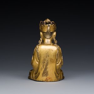 A Korean gilt bronze sculpture of Guanyin, 17th C. — 照片 4