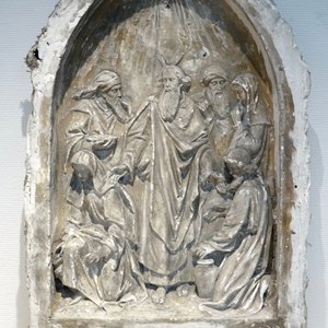 A large 95 cm plaster cast of a religious scene, 19/20th C., Bruges — 照片 1