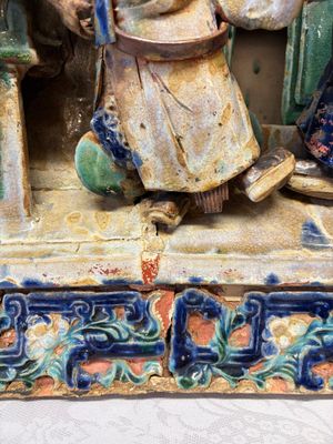 A large and fine Chinese polychrome-glazed Shiwan stoneware group of immortals, 19th C. — photo 19