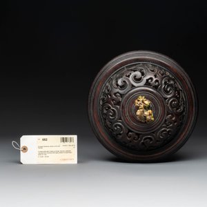 A large and impressive Chinese famille rose 'bajixiang and lotus scroll' censer with a wooden cover, Jiaqing mark and of the period — photo 18