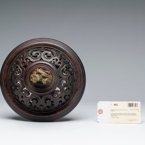 A large and impressive Chinese famille rose 'bajixiang and lotus scroll' censer with a wooden cover, Jiaqing mark and of the period — photo 8