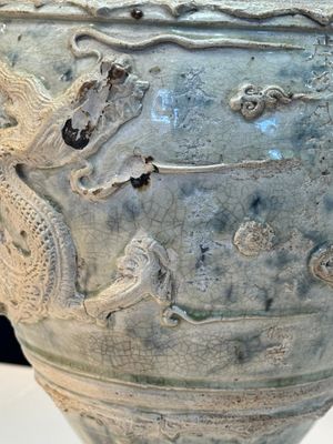 A large Annamese or Vietnamese blue and white inscribed altar vase, 16th C. — photo 8