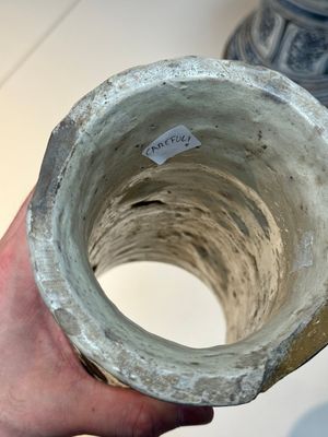 A large Annamese or Vietnamese blue and white inscribed two-piece altar vase, 16th C. — photo 18