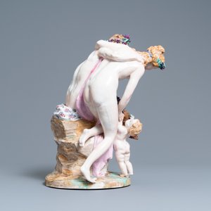 A large 'Bacchus' group, Meissen-style porcelain, late 19th C. — 照片 4