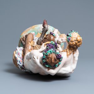 A large 'Bacchus' group, Meissen-style porcelain, late 19th C. — 照片 9
