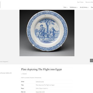 A large blue and white Dutch Delft dish with Jesus and the Samaritan woman, ca. 1680 — photo 5