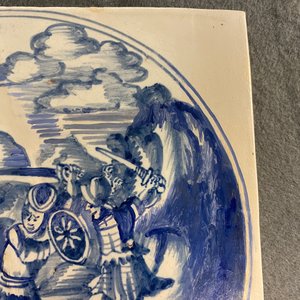 A large blue and white mythological tile, Harlingen, 18th C. — 照片 4