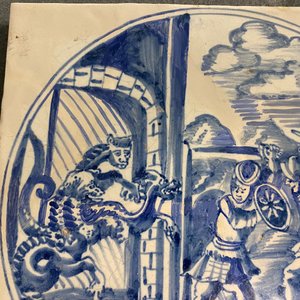 A large blue and white mythological tile, Harlingen, 18th C. — 照片 7