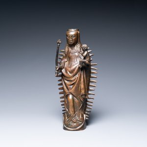 A large bronze 'Madonna and Child' luster ornament, Flanders, 16th C. — photo 1