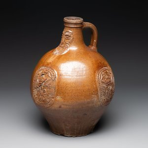 A large brown-glazed stoneware bellarmine jug, 17th C. — photo 1