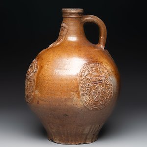 A large brown-glazed stoneware bellarmine jug, 17th C. — photo 2