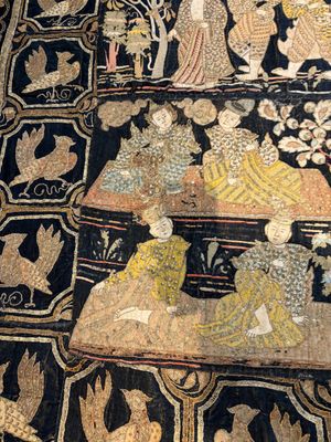 A large Burmese 'Kalaga' tapestry with narrative design, 19th C. — photo 28
