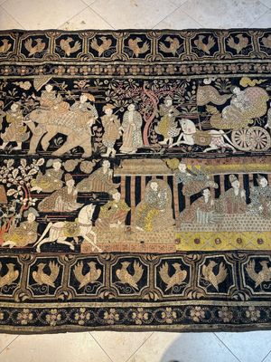 A large Burmese 'Kalaga' tapestry with narrative design, 19th C. — photo 5