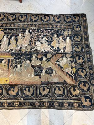 A large Burmese 'Kalaga' tapestry with narrative design, 19th C. — photo 9