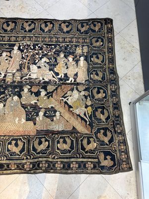 A large Burmese 'Kalaga' tapestry with narrative design, 19th C. — photo 10