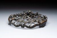 A large Chinese archaistic bronze 'Dragon' stand, Ming