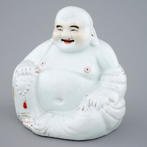 A large Chinese blanc de Chine porcelain Buddha, 19/20th C. — photo 1
