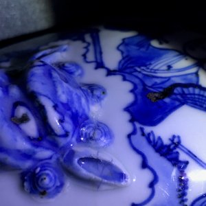 A large Chinese blue and white '8 immortals' censer, Wanli — 照片 20