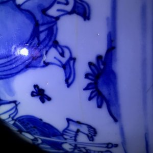 A large Chinese blue and white '8 immortals' censer, Wanli — 照片 23