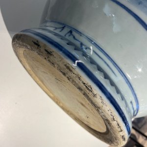 A large Chinese blue and white 'deer and crane' vase, Qianlong — 照片 13