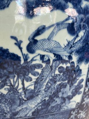 A large Chinese blue and white fish bowl, Jiaqing — 照片 16