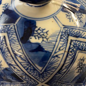A large Chinese blue and white five-piece garniture, Kangxi — 照片 26