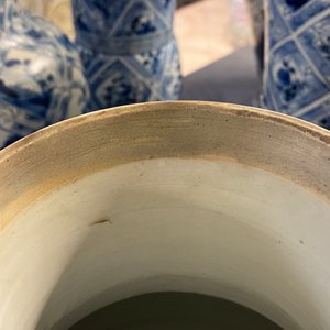 A large Chinese blue and white five-piece garniture, Kangxi — 照片 31