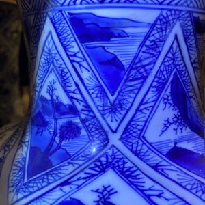 A large Chinese blue and white five-piece garniture, Kangxi — 照片 33