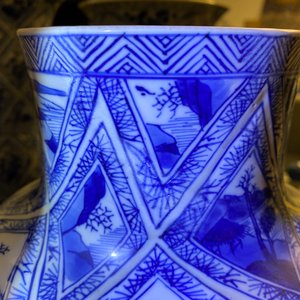 A large Chinese blue and white five-piece garniture, Kangxi — 照片 35
