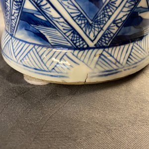 A large Chinese blue and white five-piece garniture, Kangxi — 照片 39