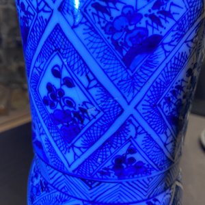A large Chinese blue and white five-piece garniture, Kangxi — 照片 62