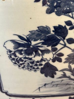 A large Chinese blue and white 'He Lu Tong Chun 鶴鹿同春' fish bowl, 19th C. — photo 11