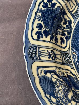 A large Chinese blue and white kraak porcelain dish with pheasants, Wanli — 照片 5