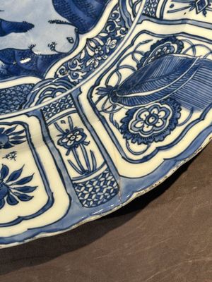 A large Chinese blue and white kraak porcelain dish with pheasants, Wanli — 照片 6