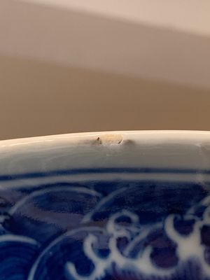 A large Chinese blue and white 'lotus and peony scroll' 'hu' vase, 19th C. — photo 16