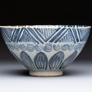 A large Chinese blue and white 'Lotus' bowl, Song Yu 松玉 mark, Anyuan Bantiantang kiln, 17th C. — photo 4