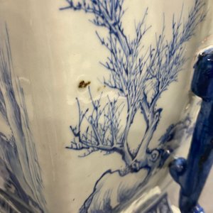 A large Chinese blue and white 'Seven Sages of the Bamboo Grove' vase, Qianlong — 照片 29