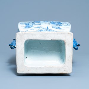 A large Chinese blue and white 'Seven Sages of the Bamboo Grove' vase, Qianlong — 照片 5