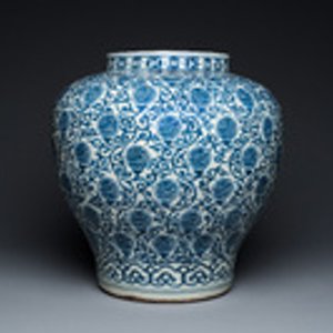 A large Chinese blue and white 'Shou' jar, Wanli mark but probably Republic — 照片 2