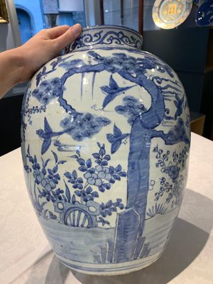 A large Chinese blue and white 'Three Friends of Winter' vase, Jiajing — 照片 14