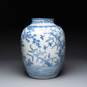 A large Chinese blue and white 'Three Friends of Winter' vase, Jiajing — 照片 5