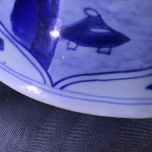 A large Chinese blue and white three-piece garniture with landscape and floral panels, Kangxi — photo 20