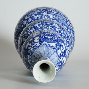 A large Chinese blue and white triple gourd vase, Kangxi — 照片 27