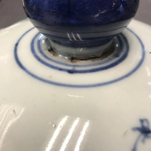 A large Chinese blue and white vase and cover, Kangxi — 照片 9
