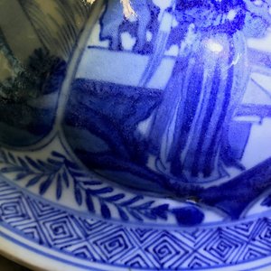 A large Chinese blue and white vase and cover, Kangxi — 照片 13