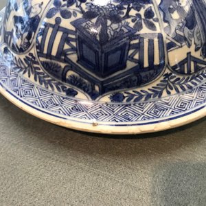 A large Chinese blue and white vase and cover, Kangxi — 照片 18